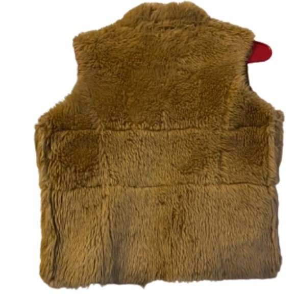 ELEGANT FAUX FUR SUEDE VEST with SNAP BUTTONS for WOMEN  -Size- XS-S - Picture 2 of 4
